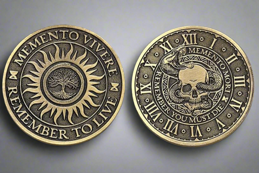 Memento Mori Stoic Reminder Challenge Coin (1.5 inch)