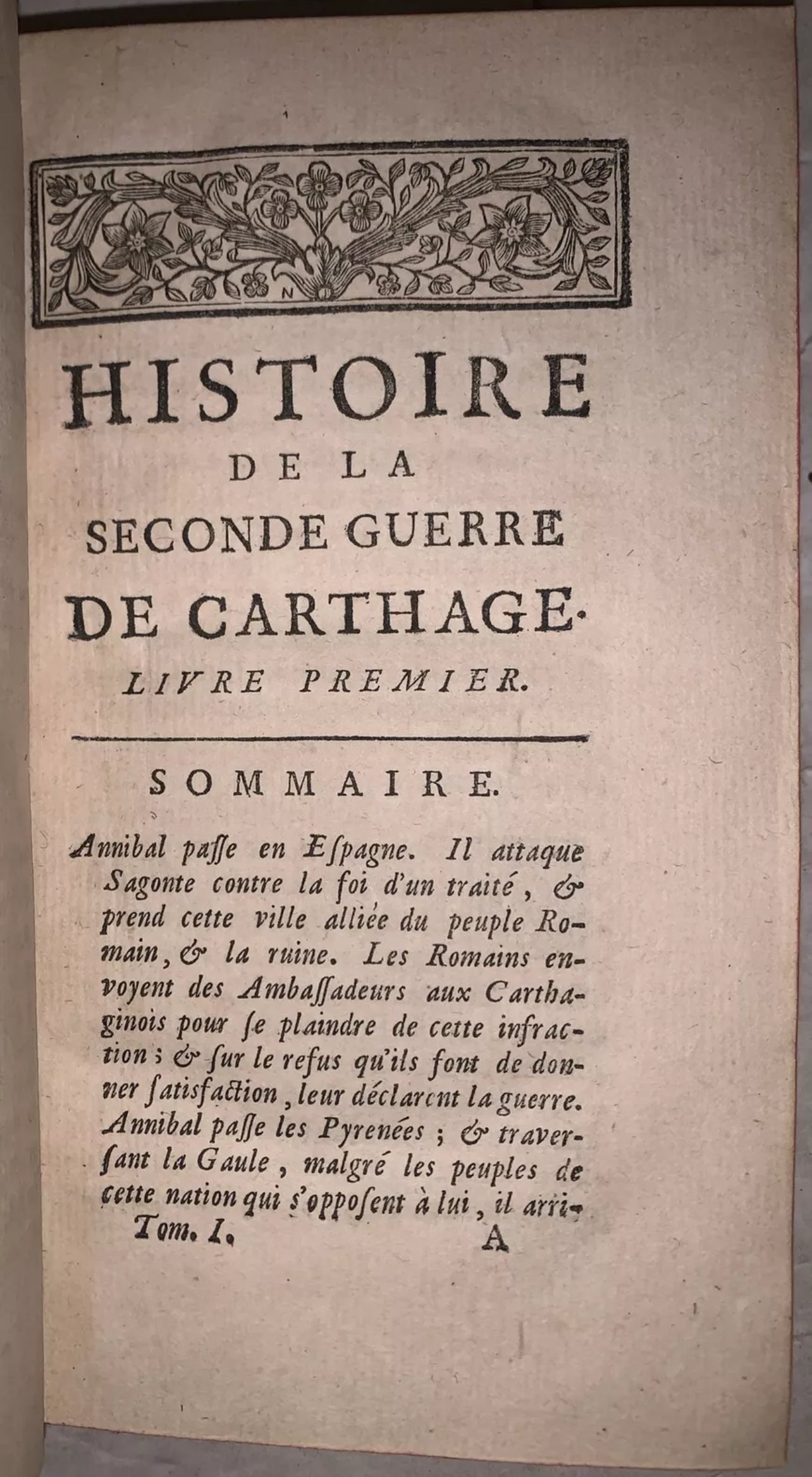 Livius, Titus (Livy) Histoire Romaine    |1740| La Haye: Chez Jean Neaulme [Previously Owned, GC]