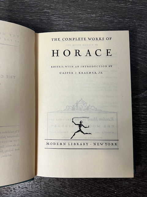 The Complete Works of Horace - 1936 Modern Library Edition, Hardcover with Dust Jacket